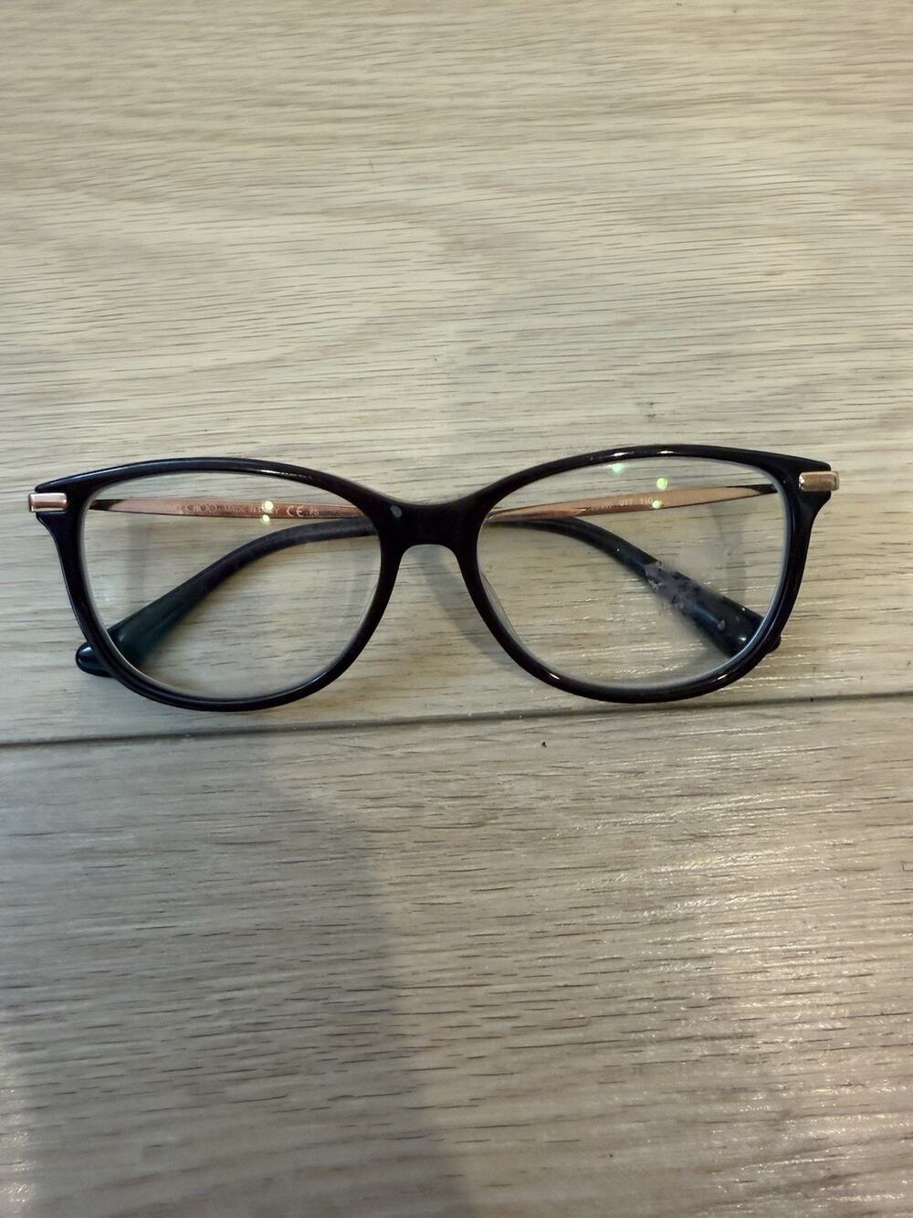 Jimmy Choo Eyeglasses Frames Only, JC207 0T7, 54-15-140, Brown, Made in Italy